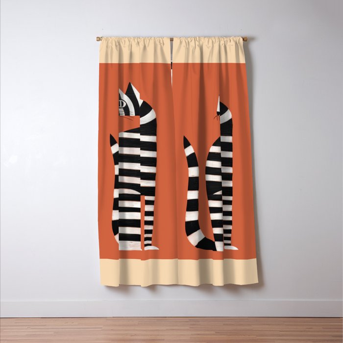 The Striped Cat II Window Curtain Gallery Image 3