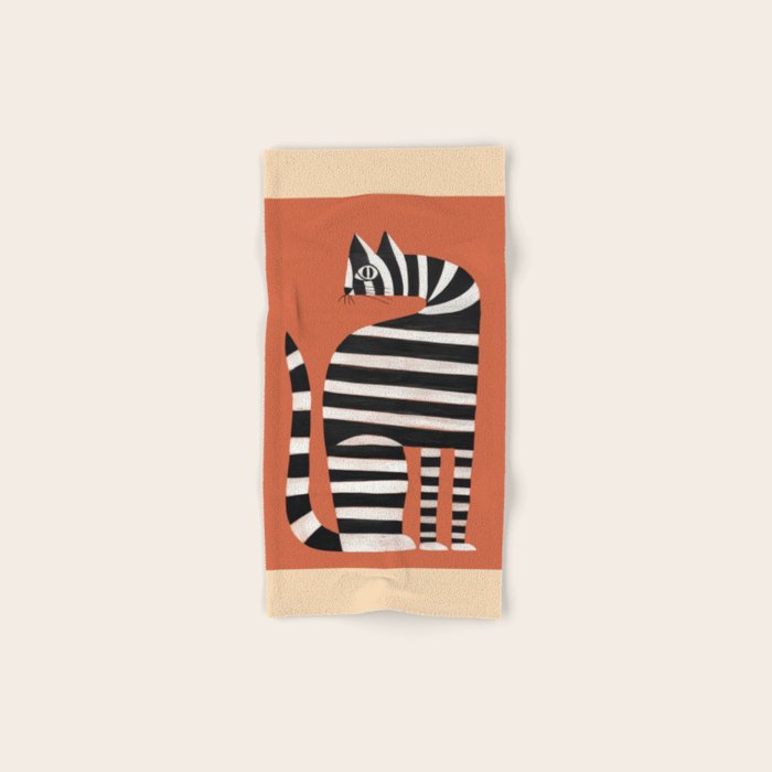 The Striped Cat II Bath Towel Gallery Image 1