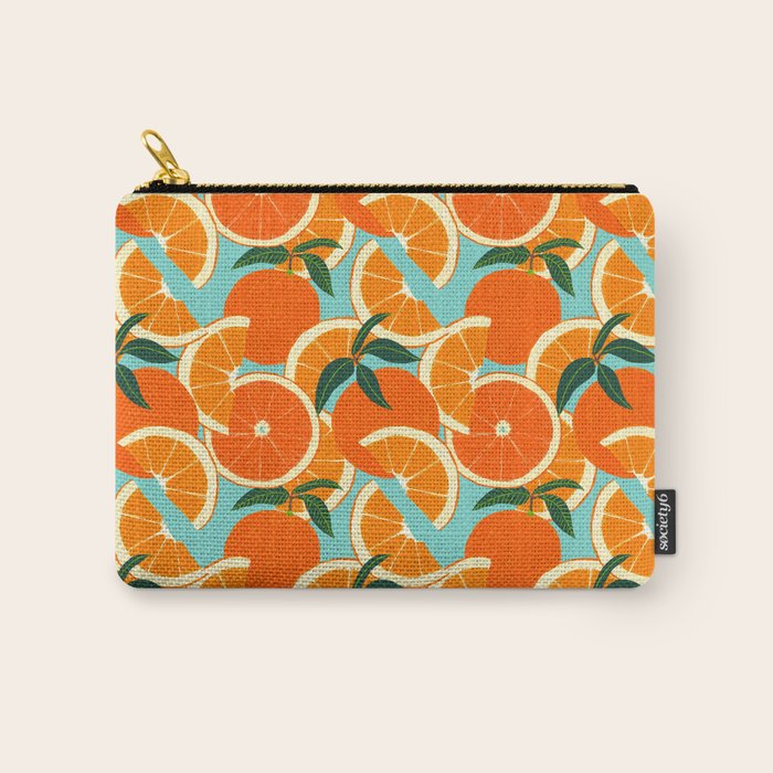 Orange Harvest - Blue Carry All Pouch Gallery Image 1