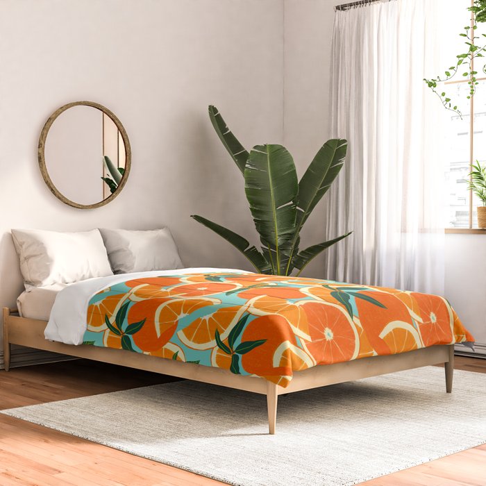 Orange Harvest - Blue Comforter Gallery Image 2