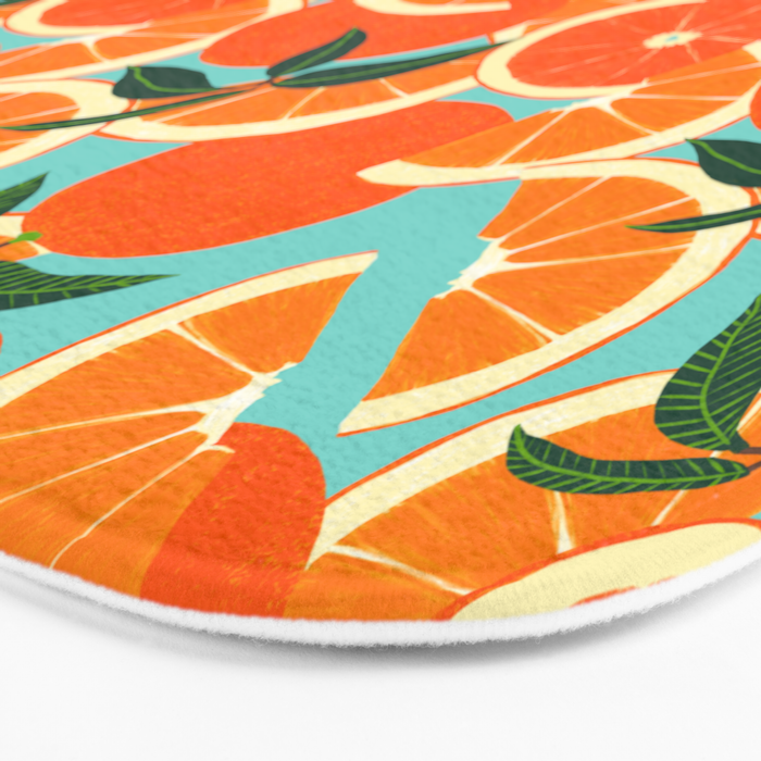 Orange Harvest - Blue Bath Mat Gallery Image 3