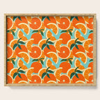 Orange Harvest - Blue Serving Tray Gallery Image 1