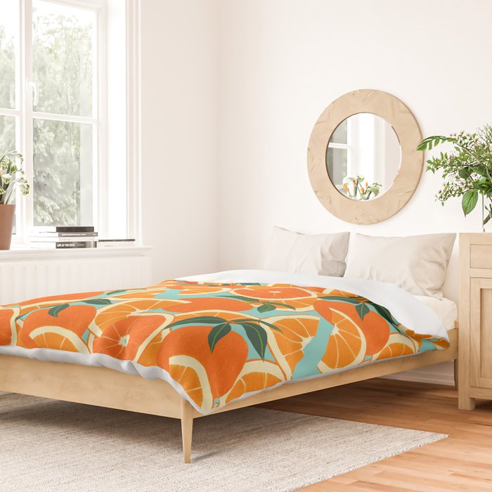 Orange Harvest - Blue Duvet Cover Gallery Image 2