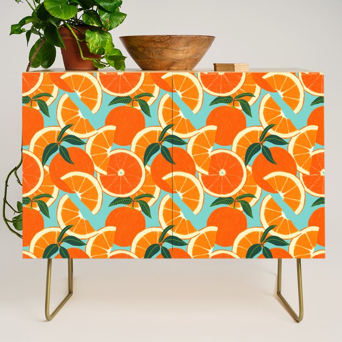 Orange Harvest - Blue Credenza Gallery Image 1