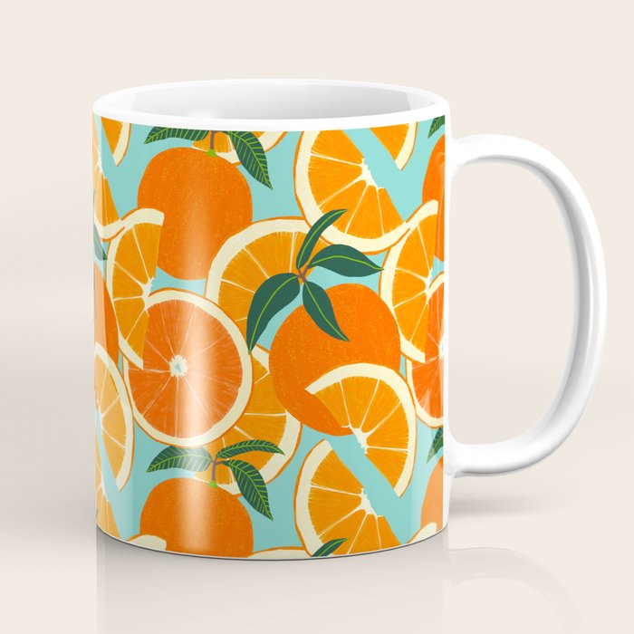 Orange Harvest - Blue Coffee Mug Gallery Image 1