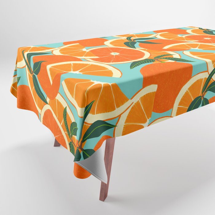 Orange Harvest - Blue Tablecloth Gallery Image 1