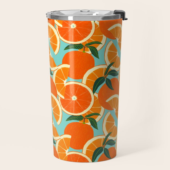 Orange Harvest - Blue Travel Mug Gallery Image 2
