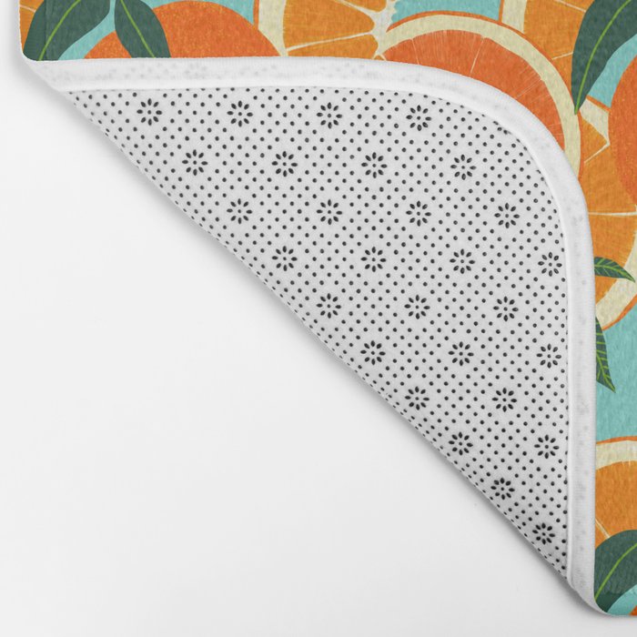 Orange Harvest - Blue Bath Mat Gallery Image 2