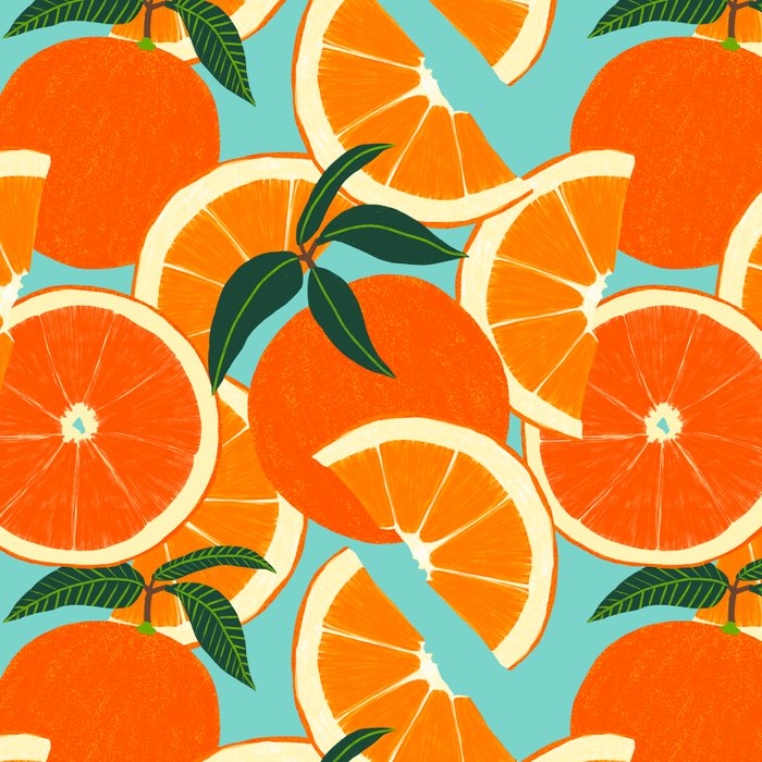 Orange Harvest - Blue Coffee Mug Gallery Image 2
