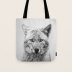 Coyote - Black & White Tote Bag Gallery Image 1