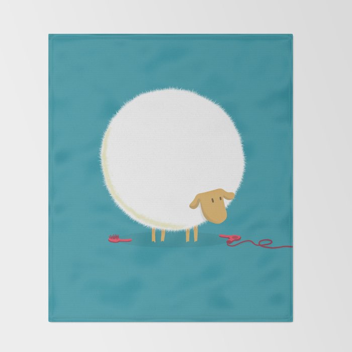 Fluffy Sheep Throw Blanket Gallery Image 2