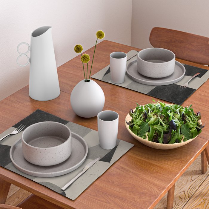 Geometric Object Mid Century Modern Placemat Gallery Image 2