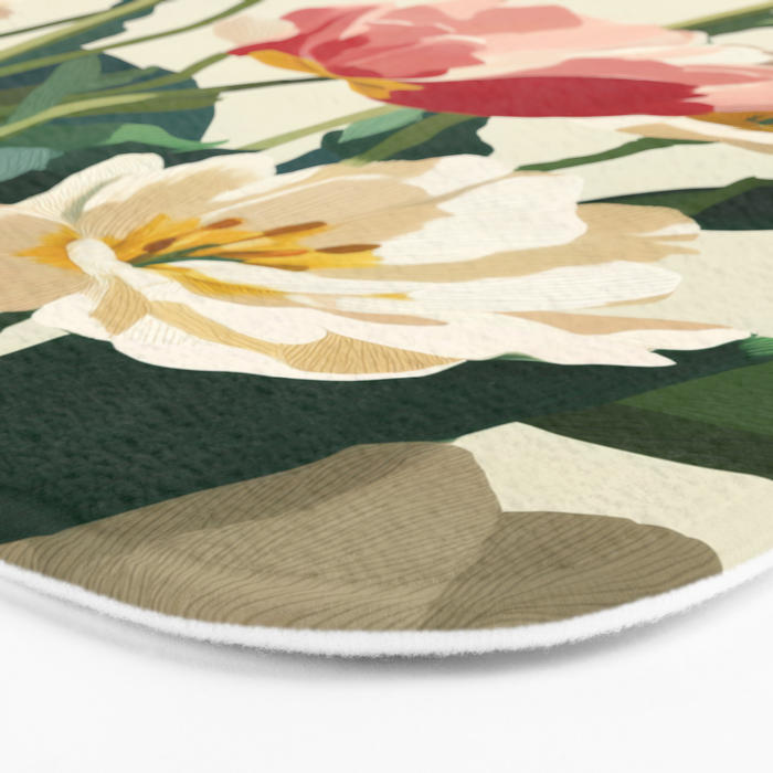 Coral Tulips in Bloom Bath Mat Gallery Image 3