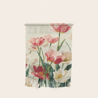 Coral Tulips in Bloom Wall Hanging Gallery Image 1