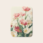 Coral Tulips in Bloom Bath Mat Gallery Image 1