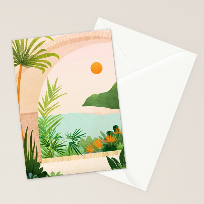 Welcome Home - Tropical Landscape Stationery Card Gallery Image 2