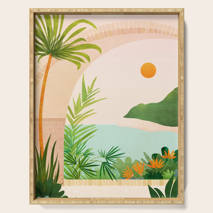 Welcome Home - Tropical Landscape Serving Tray Gallery Image 1