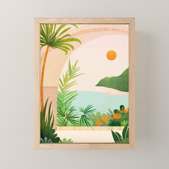 Welcome Home - Tropical Landscape Mini Art Print Gallery Image 1