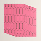 Eclectic Geometric Long Honeycomb Pattern in Pink and Brown Wrapping Paper Gallery Image 3