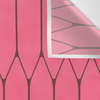 Eclectic Geometric Long Honeycomb Pattern in Pink and Brown Wall Tapestry Gallery Image 3