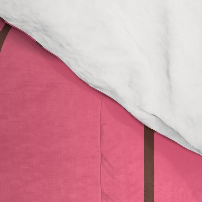 Eclectic Geometric Long Honeycomb Pattern in Pink and Brown Comforter Gallery Image 4