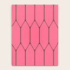 Eclectic Geometric Long Honeycomb Pattern in Pink and Brown Notebook Gallery Image 4