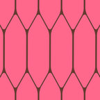 Eclectic Geometric Long Honeycomb Pattern in Pink and Brown Coffee Mug Gallery Image 2