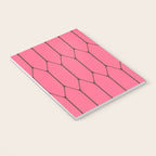 Eclectic Geometric Long Honeycomb Pattern in Pink and Brown Notebook Gallery Image 3