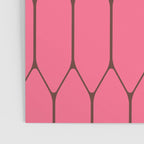 Eclectic Geometric Long Honeycomb Pattern in Pink and Brown Poster Gallery Image 3