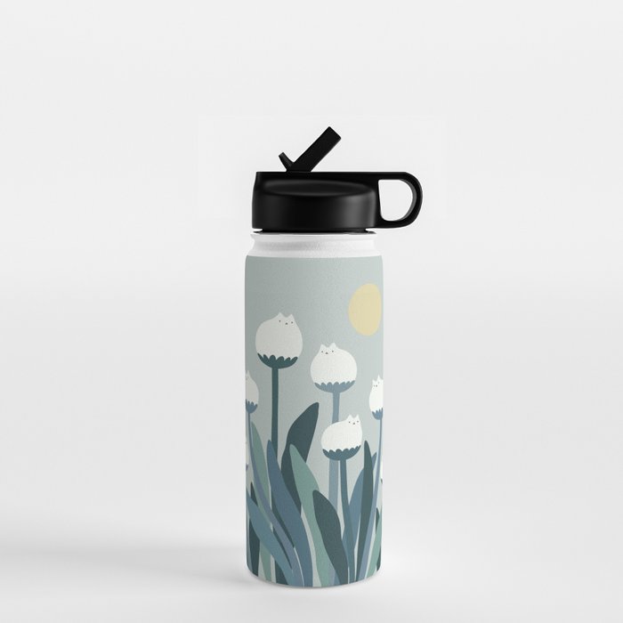 Cat and Plant 76 Water Bottle Gallery Image 1