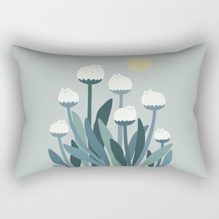 Cat and Plant 76 Rectangular Pillow Gallery Image 1