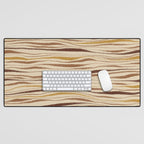 Irregular Lines / Brown & Yellow Desk Mat Gallery Image 1