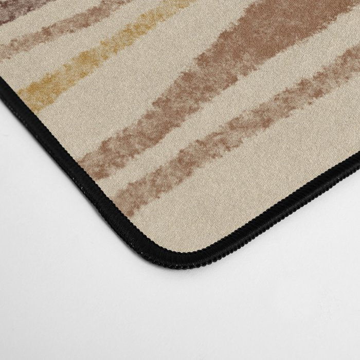Irregular Lines / Brown & Yellow Desk Mat Gallery Image 4