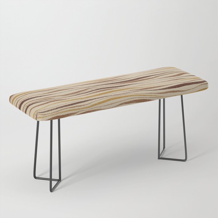 Irregular Lines / Brown & Yellow Bench Gallery Image 1