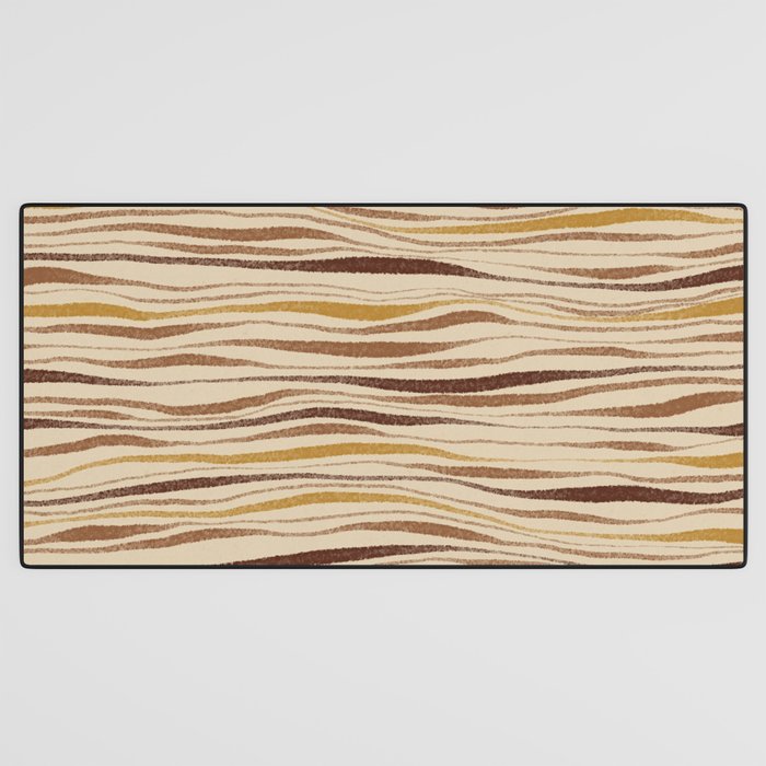 Irregular Lines / Brown & Yellow Desk Mat Gallery Image 3