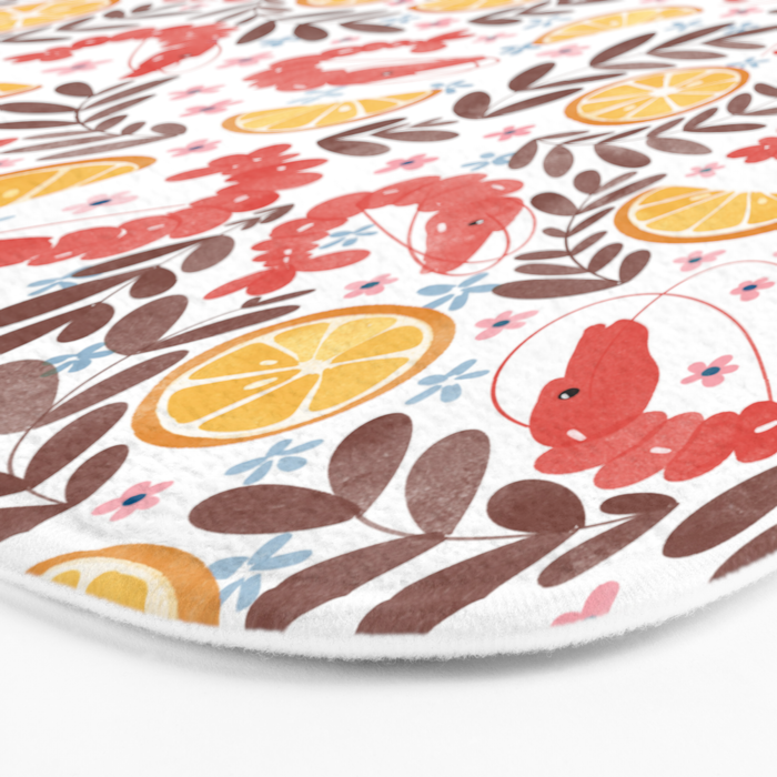 Citrus Shrimp Delight Bath Mat Gallery Image 3