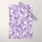 Mermaid Scales, Aesthetic Purple Wrapping Paper Gallery Image 1