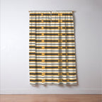 Pallet Stripes Minimal Geometric Pattern in Mustard Gold, Charcoal Gray, and Cream Window Curtain Gallery Image 3