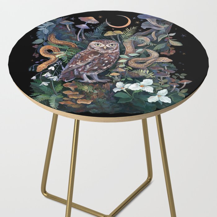 Owl and Snakes Mushroom forest Side Table Gallery Image 2