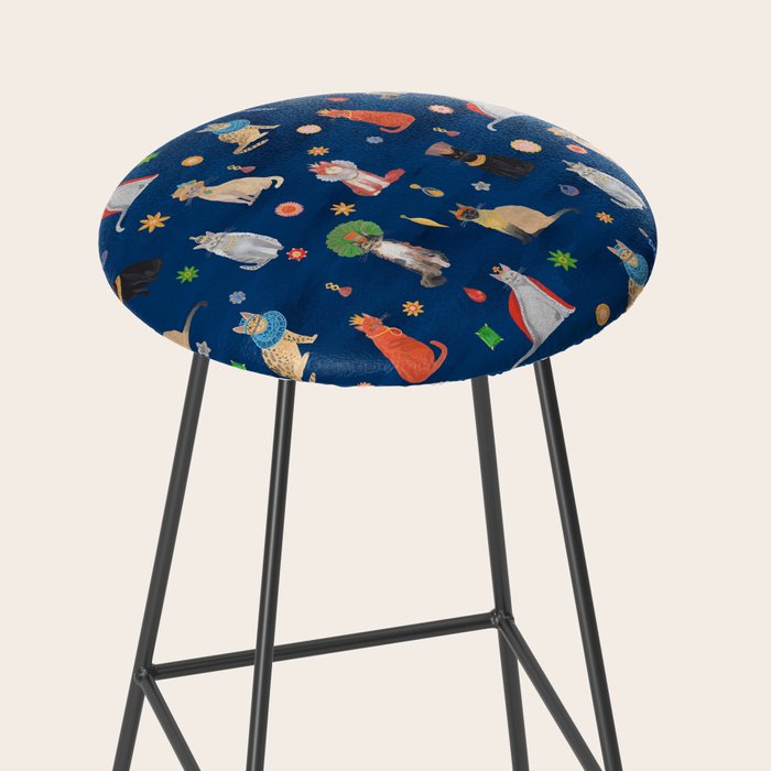 Cat Queens (Blue) Stool Gallery Image 2