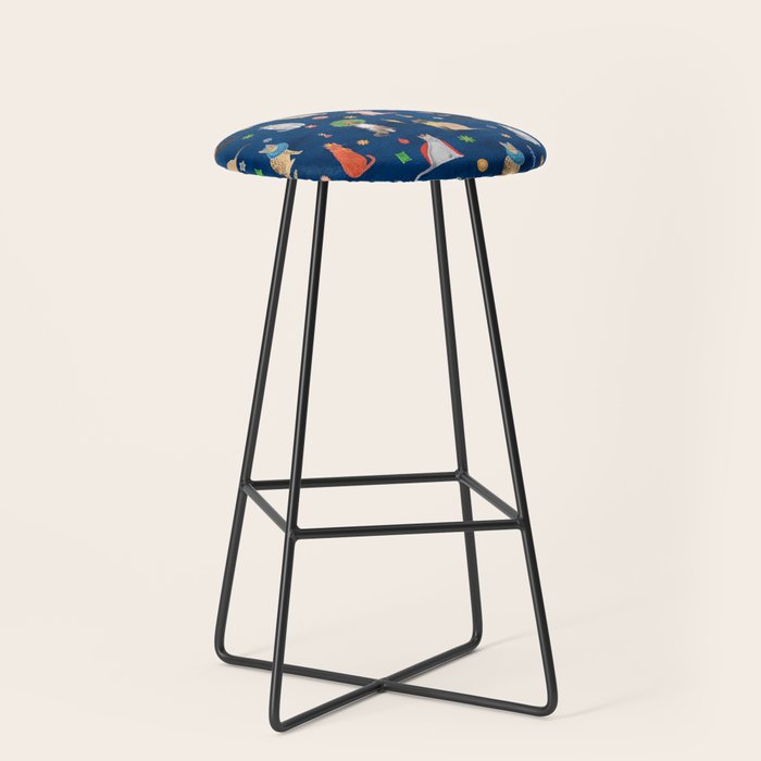 Cat Queens (Blue) Stool Gallery Image 1
