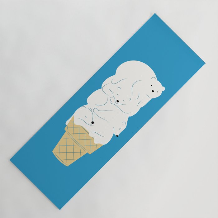 Polar Bear Ice Cream Yoga Mat Gallery Image 1