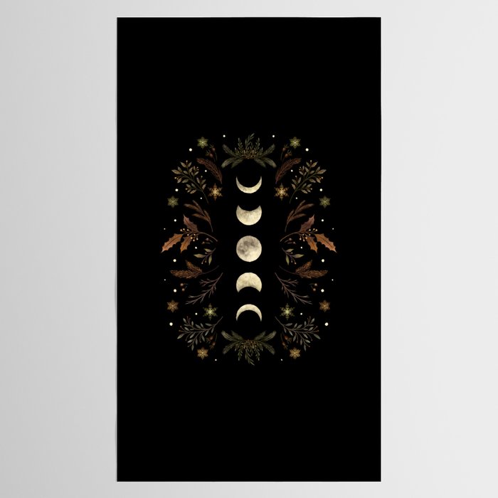 Moonlight Garden - Winter Brown Tablecloth Gallery Image 2