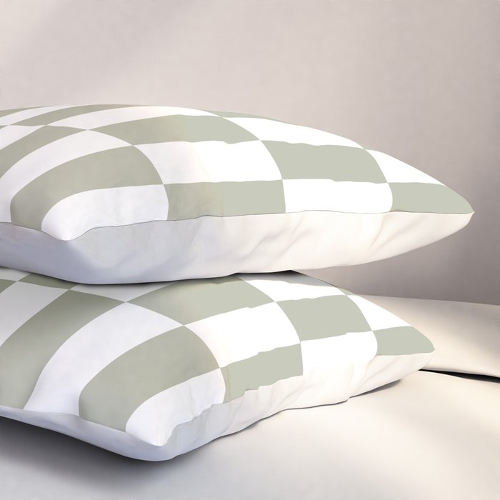 Bars (Pastel Sage) Pillow Sham Gallery Image 3