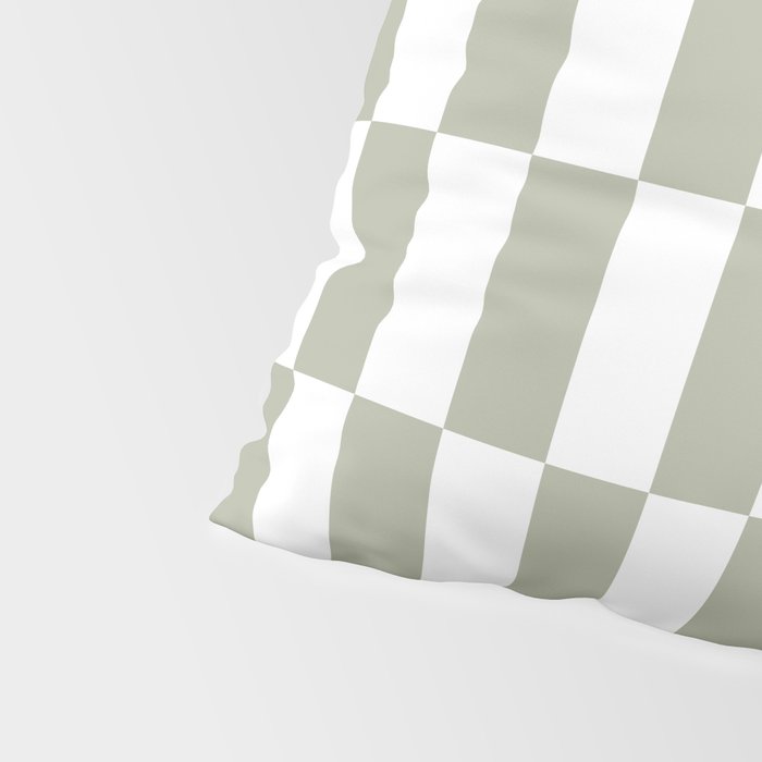 Bars (Pastel Sage) Pillow Sham Gallery Image 4