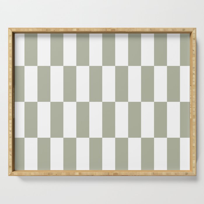 Bars (Pastel Sage) Serving Tray Gallery Image 1