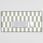 Bars (Pastel Sage) Desk Mat Gallery Image 1