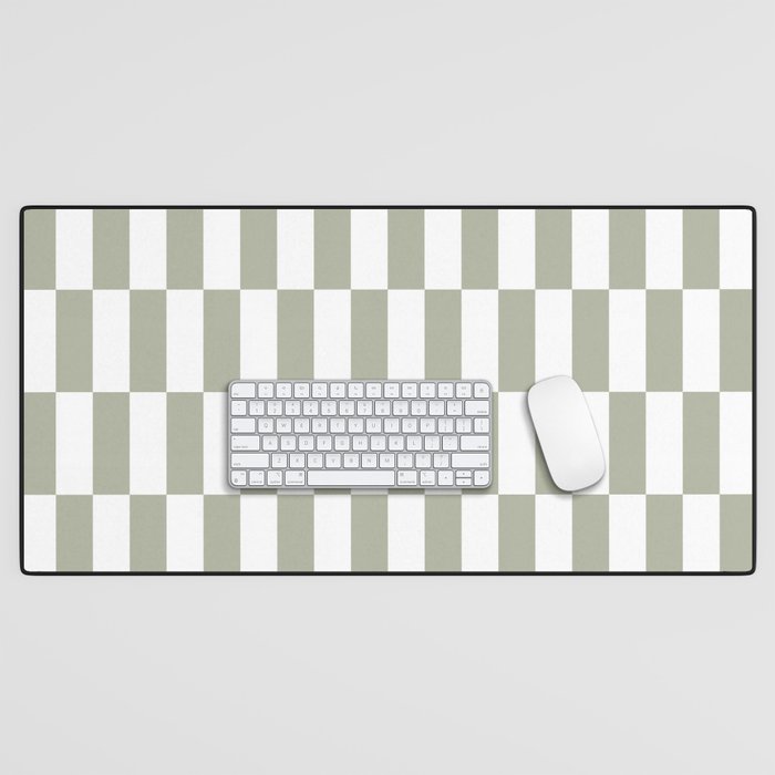 Bars (Pastel Sage) Desk Mat Gallery Image 1