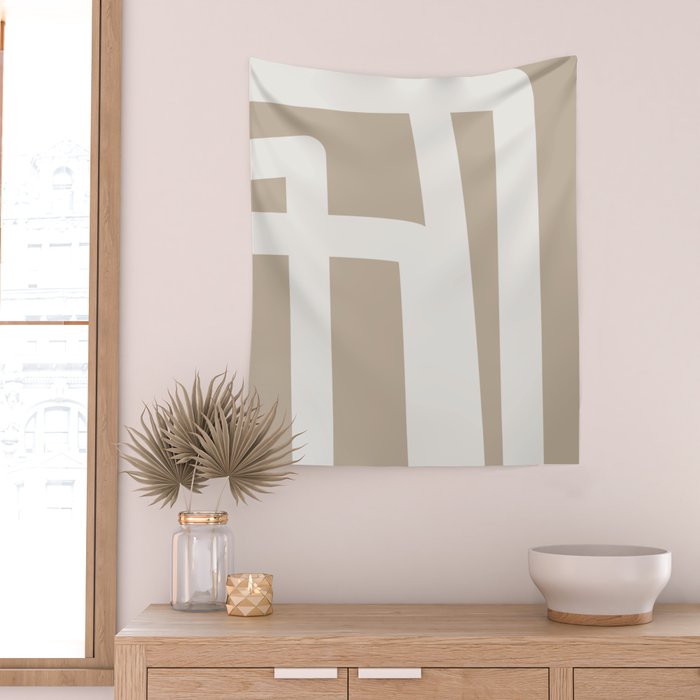 Neutral Abstract 5B Wall Tapestry Gallery Image 2