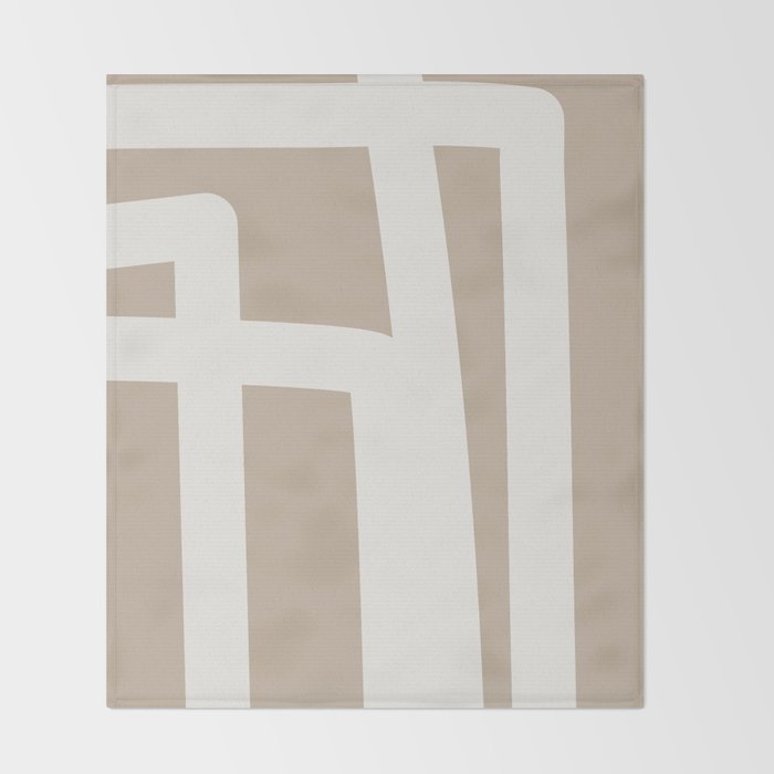 Neutral Abstract 5B Throw Blanket Gallery Image 2